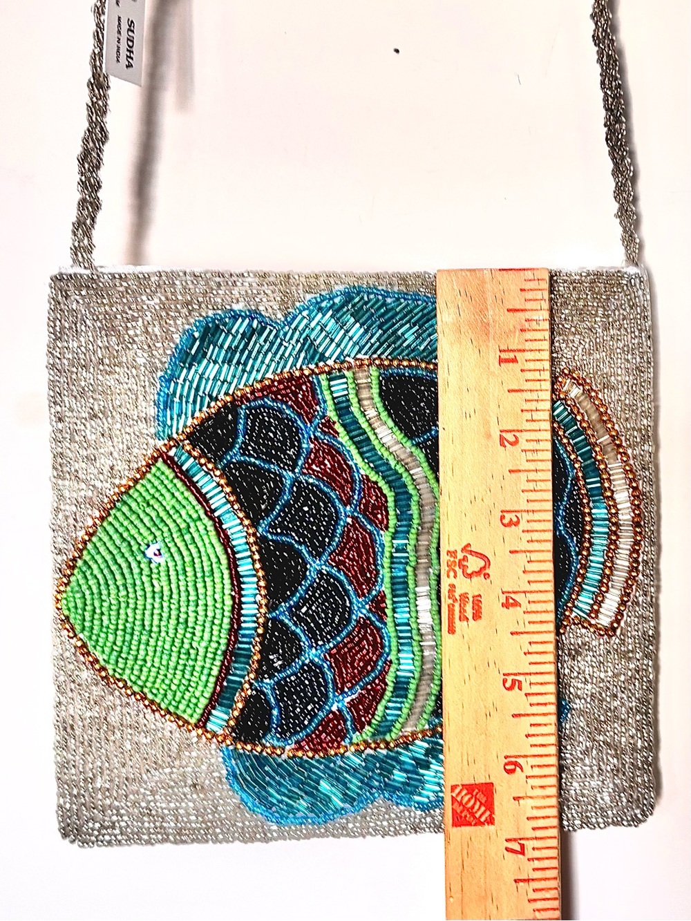 VINTAGE SUDHA of India Beaded
Fish Crossbody Shoulder Bag/Purse - Picture 9 of 10